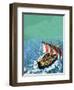 Phoenician Sailing Vessel-English School-Framed Giclee Print