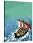 Phoenician Sailing Vessel-English School-Stretched Canvas