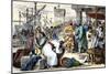 Phoenician Sailors Trading Goods in an Ancient Mediterranean Seaport-null-Mounted Giclee Print