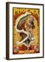 Phoenix, Arizona - Day of the Dead Dancing Skeleton-Lantern Press-Framed Art Print