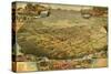 Phoenix, Arizona - Panoramic Map-Lantern Press-Stretched Canvas