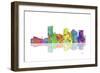 Phoenix Arizona Skyline 1-Marlene Watson-Framed Giclee Print