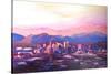 Phoenix Arizona Skyline at Dusk with Phoenix Mount-Markus Bleichner-Stretched Canvas