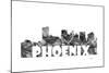 Phoenix Arizona Skyline BG 2-Marlene Watson-Mounted Giclee Print