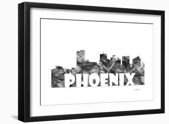 Phoenix Arizona Skyline BG 2-Marlene Watson-Framed Giclee Print