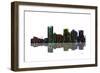 Phoenix Arizona Skyline BW 1-Marlene Watson-Framed Giclee Print