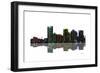 Phoenix Arizona Skyline BW 1-Marlene Watson-Framed Giclee Print