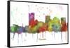 Phoenix Arizona Skyline MCLR 1-Marlene Watson-Framed Stretched Canvas