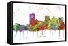 Phoenix Arizona Skyline MCLR 1-Marlene Watson-Framed Stretched Canvas