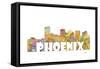 Phoenix Arizona Skyline Mclr 2-Marlene Watson-Framed Stretched Canvas