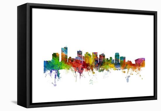 Phoenix Arizona Skyline-Michael Tompsett-Framed Stretched Canvas