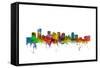 Phoenix Arizona Skyline-Michael Tompsett-Framed Stretched Canvas