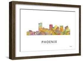 Phoenix Arizona Skyline-Marlene Watson-Framed Giclee Print