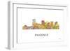 Phoenix Arizona Skyline-Marlene Watson-Framed Giclee Print