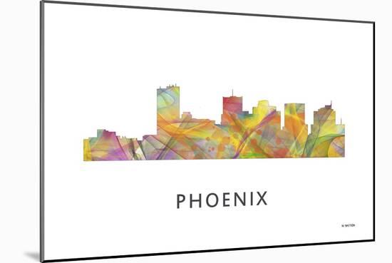Phoenix Arizona Skyline-Marlene Watson-Mounted Giclee Print