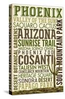 Phoenix, Arizona - Typography-Lantern Press-Stretched Canvas