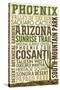 Phoenix, Arizona - Typography-Lantern Press-Stretched Canvas