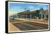 Phoenix, Arizona - Union Depot Exterior View-Lantern Press-Framed Stretched Canvas