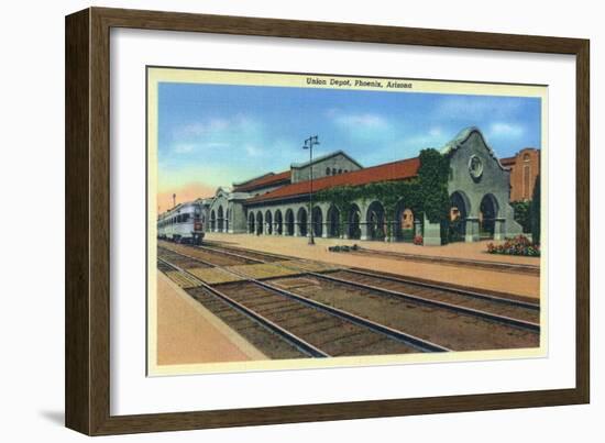 Phoenix, Arizona - Union Depot Exterior View-Lantern Press-Framed Art Print