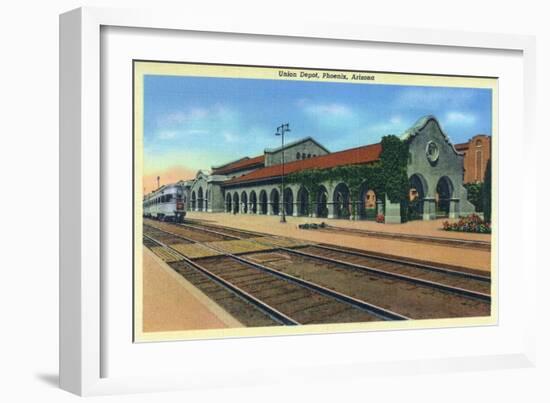 Phoenix, Arizona - Union Depot Exterior View-Lantern Press-Framed Art Print