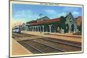 Phoenix, Arizona - Union Depot Exterior View-Lantern Press-Mounted Art Print