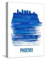 Phoenix Brush Stroke Skyline - Blue-NaxArt-Stretched Canvas