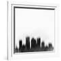 Phoenix City Skyline - Black-NaxArt-Framed Art Print