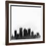 Phoenix City Skyline - Black-NaxArt-Framed Art Print