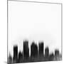 Phoenix City Skyline - Black-NaxArt-Mounted Art Print