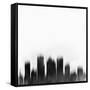 Phoenix City Skyline - Black-NaxArt-Framed Stretched Canvas