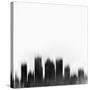 Phoenix City Skyline - Black-NaxArt-Stretched Canvas