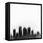 Phoenix City Skyline - Black-NaxArt-Framed Stretched Canvas