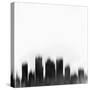 Phoenix City Skyline - Black-NaxArt-Stretched Canvas