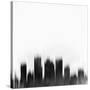 Phoenix City Skyline - Black-NaxArt-Stretched Canvas