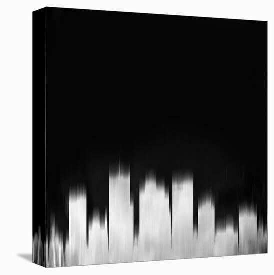 Phoenix City Skyline - White-NaxArt-Stretched Canvas