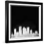 Phoenix City Skyline - White-NaxArt-Framed Art Print