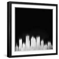 Phoenix City Skyline - White-NaxArt-Framed Art Print