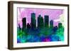 Phoenix City Skyline-NaxArt-Framed Art Print