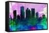 Phoenix City Skyline-NaxArt-Framed Stretched Canvas