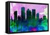 Phoenix City Skyline-NaxArt-Framed Stretched Canvas