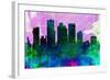 Phoenix City Skyline-NaxArt-Framed Art Print