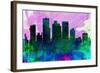 Phoenix City Skyline-NaxArt-Framed Art Print