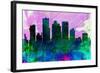 Phoenix City Skyline-NaxArt-Framed Art Print