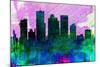 Phoenix City Skyline-NaxArt-Mounted Art Print