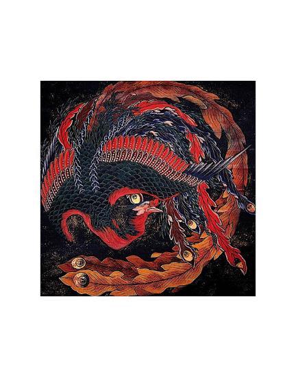 Phoenix (detail)-Katsushika Hokusai-Lamina Framed Art Print