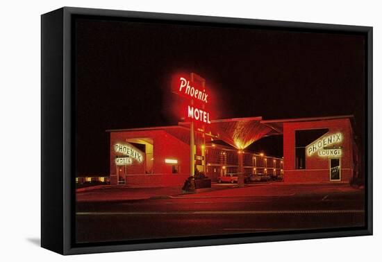 Phoenix Motel at Night-null-Framed Stretched Canvas