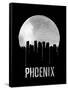 Phoenix Skyline Black-null-Framed Stretched Canvas