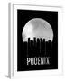 Phoenix Skyline Black-null-Framed Art Print