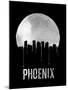 Phoenix Skyline Black-null-Mounted Art Print