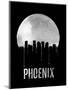 Phoenix Skyline Black-null-Mounted Art Print